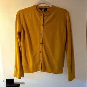 Vintage mustard yellow cashmere cardigan